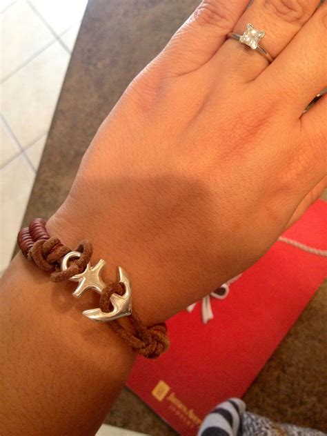 James Avery anchor leather braided bracelet sterling silver size medium arm candy | Sterling ...
