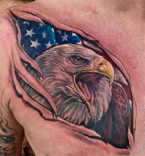 Eagle Flag Arm Tattoos