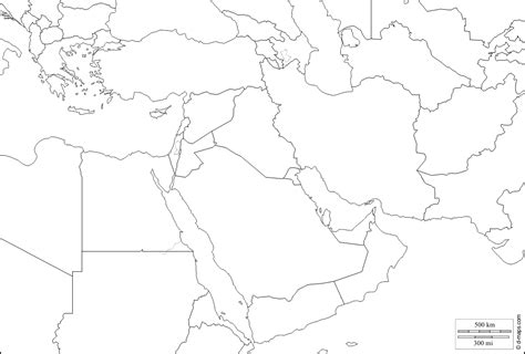 South-West Asia free map, free blank map, free outline map, free base map states (white) | West ...