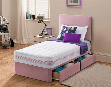 Sleep Factory's Plush Single Divan Bed For Adults or Kids with Drawer ...