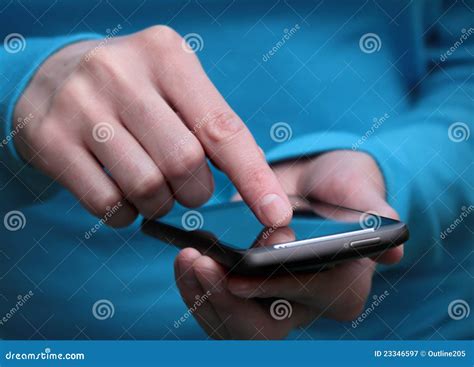 Working with smartphone stock image. Image of innovation - 23346597