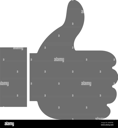 Thumb up, like, positive feedback grey icon Stock Vector Image & Art - Alamy