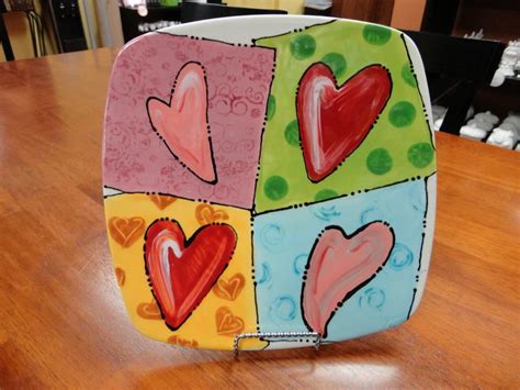 Valentine Heart Plate | Pottery painting designs, Pottery crafts, Ceramics projects