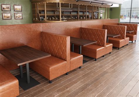 Legacy Restaurant Booths with Upholstered Side Walls & Restaurant ...