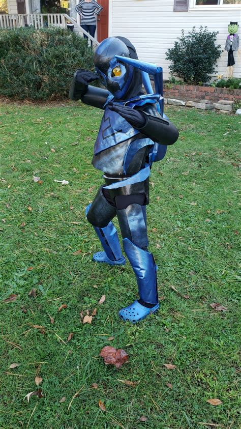 [Cosplay] Blue Beetle costume I made for my son for Halloween. : justiceleague