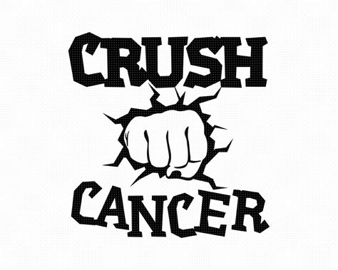 Crush cancer svg crush cancer clipart crush cancer png | Etsy