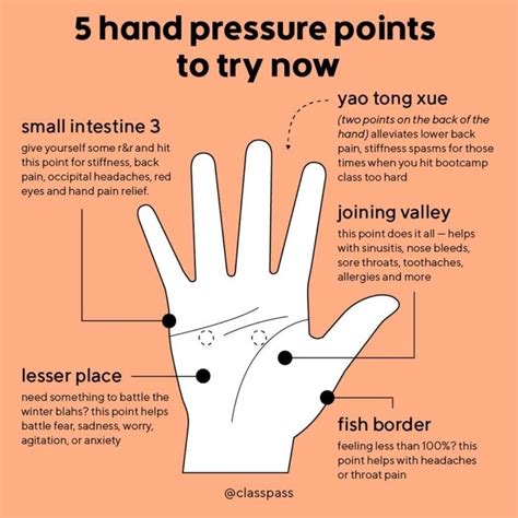 Easy Hand Pressure Points Guide - ClassPass in 2023 | Hand pressure points, Pressure point ...