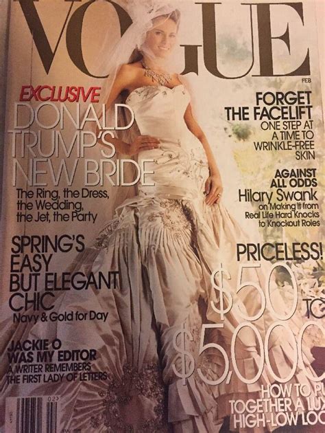 Melania Trump Vogue Magazine Cover Feb 2005 Donald Trump Memorabilia | #1866031518