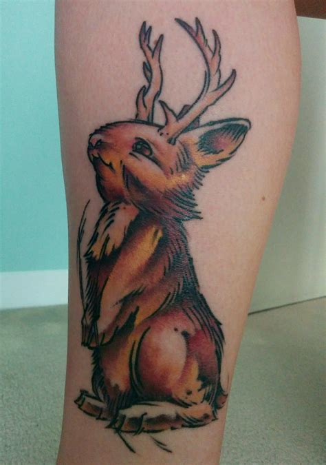 First tattoo. Jackalope done by Nelson @ New Moon Tattoo in Ottawa. | First tattoo, Tattoo ...