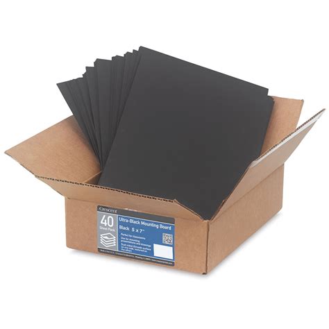 Crescent Ultra-Black Mounting Board, 5" x 7" Pkg of 40 | Michaels