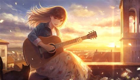 1366x768px | free download | HD wallpaper: anime girl, singing ...