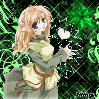 Green Anime Elf Girl Picture #106817840 | Blingee.com