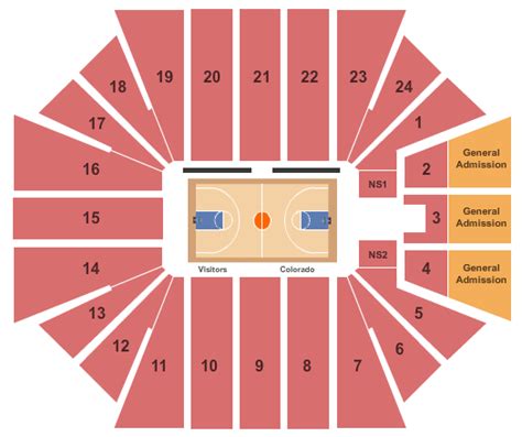 UGA Tickets | Seating Chart | CU Events Center | Basketball