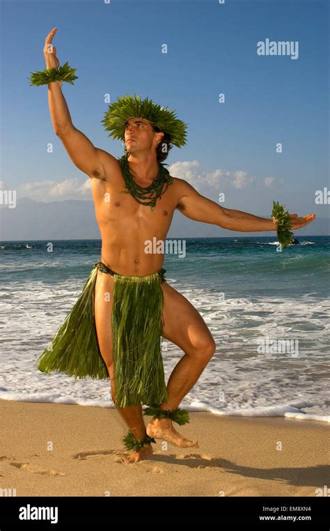 Hawaii male hula dancer on hi-res stock photography and images - Alamy