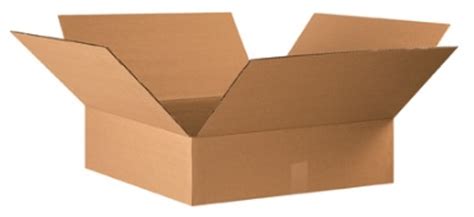 22" x 22" x 6" Flat Corrugated Cardboard Shipping Boxes 15/Bundle