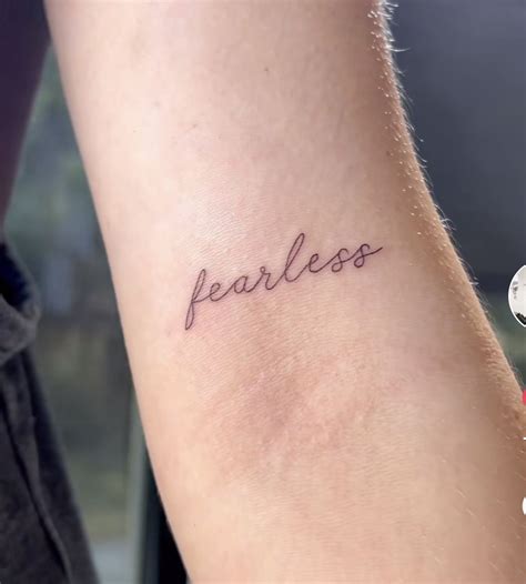 fearless tattoo | Fearless tattoo, Taylor swift tattoo, Subtle tattoos