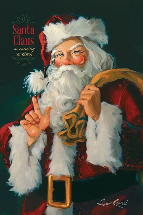 Santa Claus Is Coming Poster Print by Susan Comish (18 x 12) - Walmart.com - Walmart.com