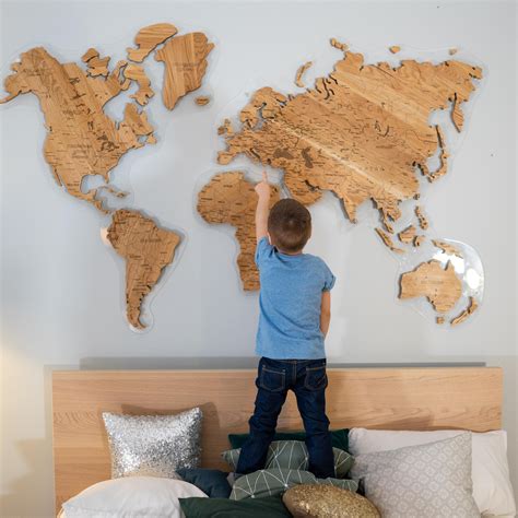 World Map Wood Wall Art Weltkarte Holz Wooden World Map World Map Wall - Vrogue