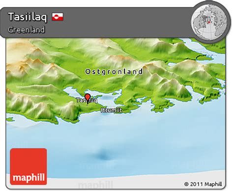 Free Physical Panoramic Map of Tasiilaq