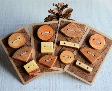 Natural Wood Buttons Set of 3 Decorative Wooden Buttons With - Etsy | Wooden button, Wood button ...