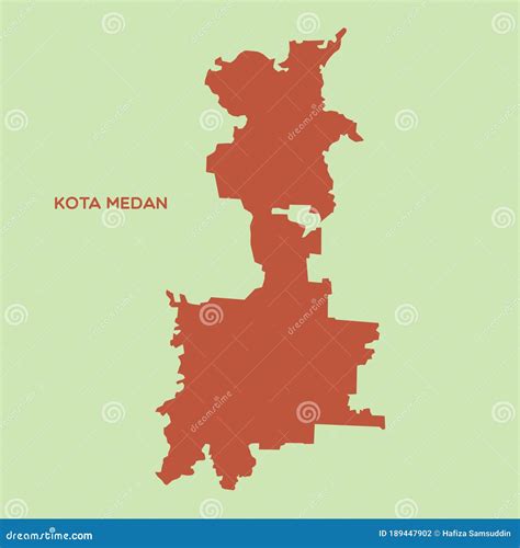 Map of Kota Medan. Vector Illustration Decorative Design Stock Vector - Illustration of maps ...