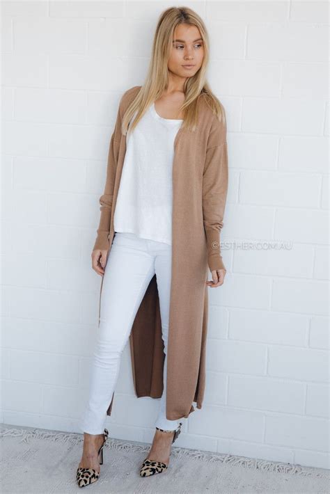 lane long cardigan - tan | Beige cardigan outfit, Tan cardigan outfit, Long cardigan outfit