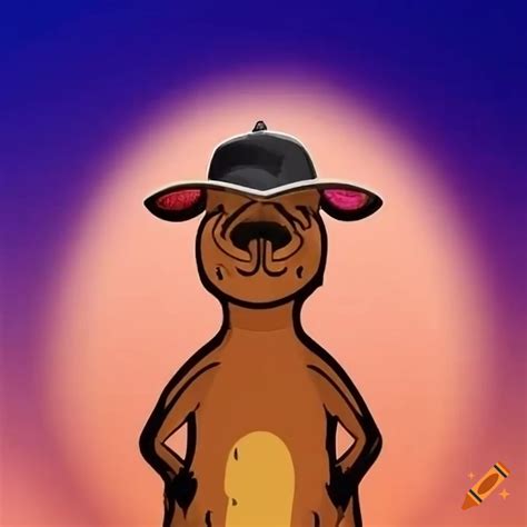 Kangaroo with sydney opera house baseball cap on Craiyon