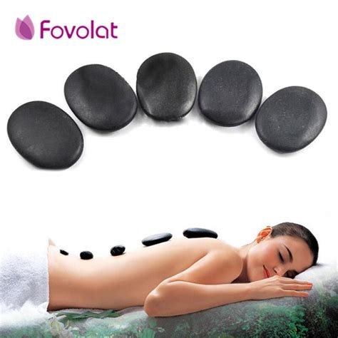 12 PCS 3*4 cm Lava Natural Energy Massage Stone Volcanic Hot Stone SPA Beauty Oil Massage Stone ...