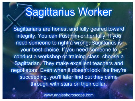 Sagittarius - Worker | Angies Horoscope | Sagittarius facts, Natal ...