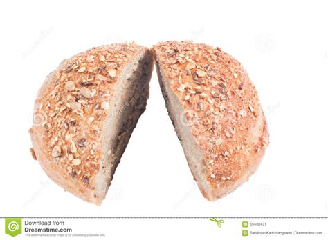 Fresh Whole Grain Bread Cut in Half Stock Image - Image of oatmeal, background: 59498431