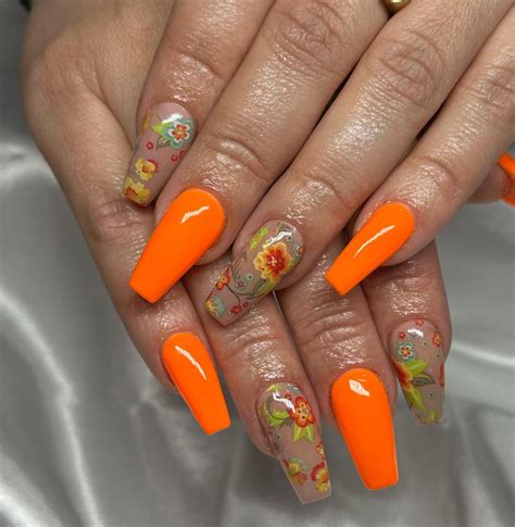 Summer Neon Orange Nail Designs of 2023| Morovan