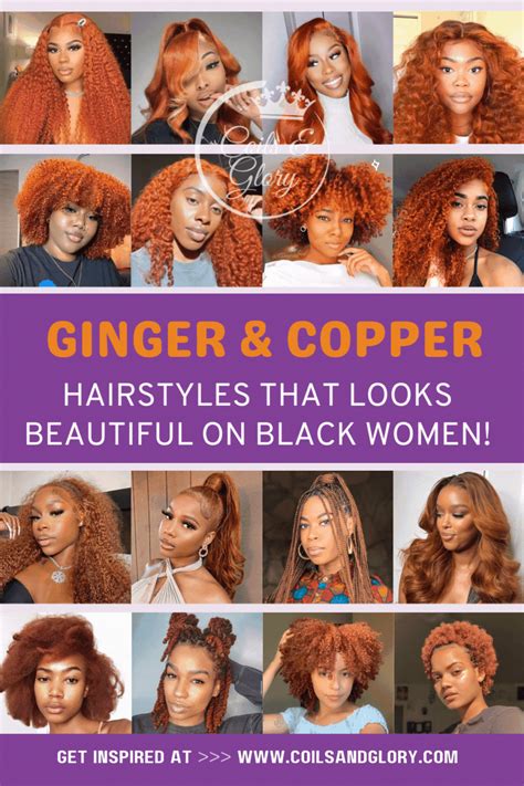 50 Ginger and Copper Hair Color Ideas on Black Women that Pops in Any Season - Coils and Glory ...