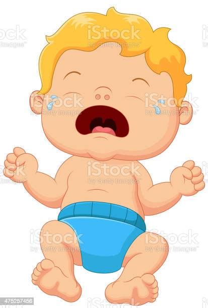 Cartoon Little Baby Crying Stock Illustration - Download Image Now ...