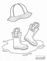 Free Rain Boots Coloring Page Download  sketch template