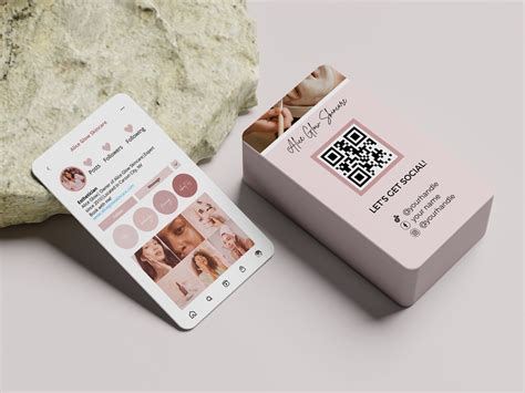 Instagram Business Cards, DIY Canva Digital Business Card, Esthetician Templates, IG Business ...