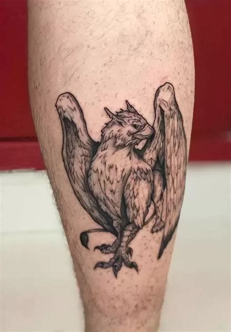 Gryphon Calf Tattoo - TATTOOGOTO