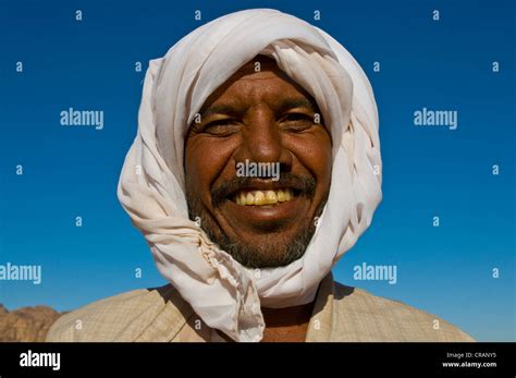 Bedouin, smiling, portrait, Wadi Rum, Jordan, Middle East Stock Photo - Alamy