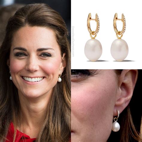 18kt gold diamond pearl drop … curated on LTK | Kate middleton jewelry, Pearl earrings designs ...