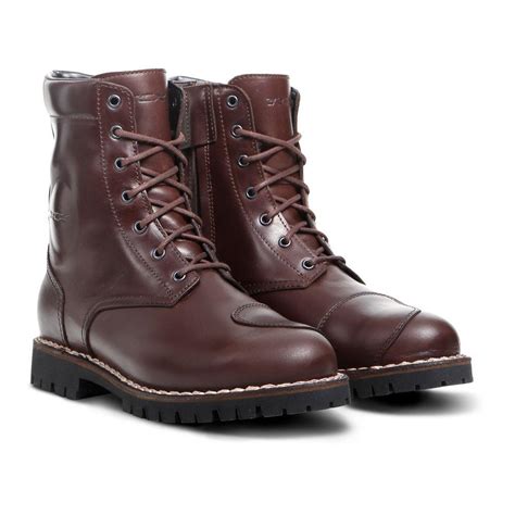 TCX Hero Mens Leather Waterproof Vintage Motorcycle Boots - Brown