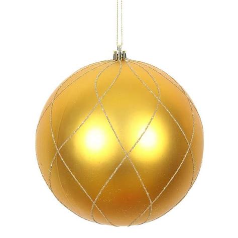 Vickerman 472026 - Gold Colored Christmas Tree Ball Ornament ...