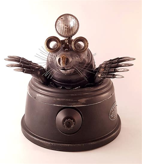 Whimsical Steampunk Animal Sculptures Created from Trash - Design Swan