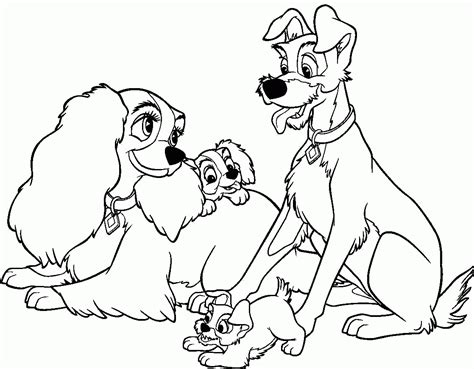 Lady And The Tramp Coloring Page - Coloring Home