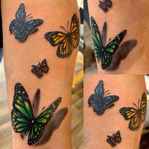 Colorful Butterflies Tattoos