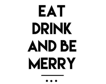 Items similar to Holiday Party, Eat, Drink, Be Merry - Printable - Editable on Etsy