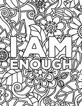 Floral  Affirmations Coloring Pages Totallifecare Love coloring sketch template