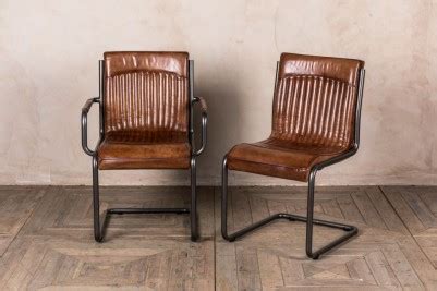 Newbury Leather Dining Room Chairs | Peppermill Interiors