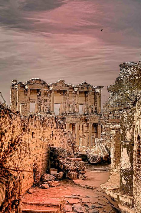 The Ruins Of Ephesus, Turkey: Ephesus is believed to be the city of the ...