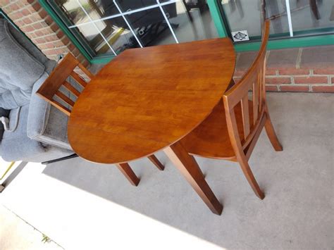 Wooden Drop Leaf Table W 2 Chairs | Roth & Brader Furniture
