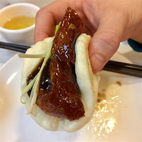 [I ate] Chinese Peking Duck in a Chinese pancake, with hoisin sauce and ...