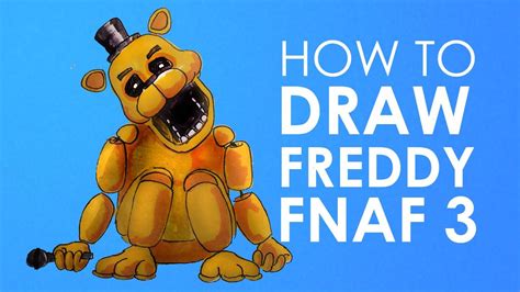 HOW TO DRAW GOLDEN FREDDY FNAF3